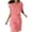Pink, variant on ZQUUVOU Women's Casual Solid Color Dress Shawl Round Neck Round Neck Dress Burgundy