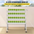 thumbnail image 2 of Sistema de cultivo hidropónico VEVOR, 36 sitios, 4 tubos de PVC-U de grado alimenticio, kit de plantación interior de 4 capas con bomba de agua, temporizador, cesta nido, esponja para, 2 of 9
