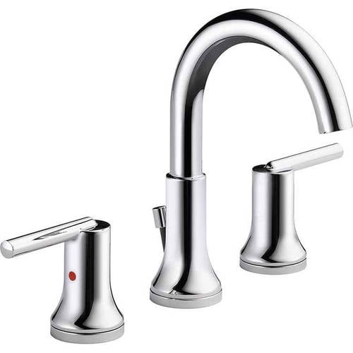 Delta Trinsic Widespread Lavatory Faucet with Metal Lever Handles and Metal Pop-Up,... by Delta