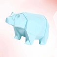 thumbnail image 3 of EeaseMX Hucha de resina con forma de oso polar, decorativa, para escritorio, color azul cielo, 3 of 7