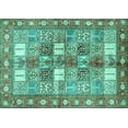 thumbnail image 1 of Ahgly Company Indoor Rectangle Persian Turquoise Blue Traditional Area Rugs, 8' x 12', 1 of 4