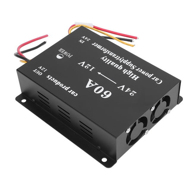 24V to 12V DC Voltage Converter 600W with Overload Guard and Dual Fans for Long Distance Driver Converter DC Regulator Cars RVs SUVs Buses, Stable Power Supply Inverter