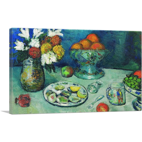 ARTCANVAS Still Life The Dessert 1901 Canvas Art Print by Pablo Picasso - Size: 26" x 18" (0.75" Deep)