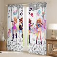 thumbnail image 2 of Erosebridal Rock Music Curtains and Drapes (38Wx54L),Guitar Singer 30%-50% Blackout Curtains for Bedroom,Crystal Glitter Curtains Pack of 2 (38Wx54L),Bling Room Decoration, 2 of 6