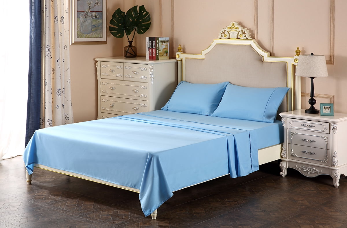 1800 Series Brushed Microfiber Attached Waterbed Sheet Set WITH POLE