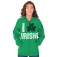 thumbnail image 4 of St Patricks Day Irish Pride Shamrock Zip Up Hoodie Men's Women's Brisco Brands S, 4 of 6