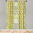 thumbnail image 4 of Ambesonne Floral Window Curtains, Daffodil Bouquets Blossoms, Each 28" W x 84" L, Yellow Apricot and Green, 4 of 4