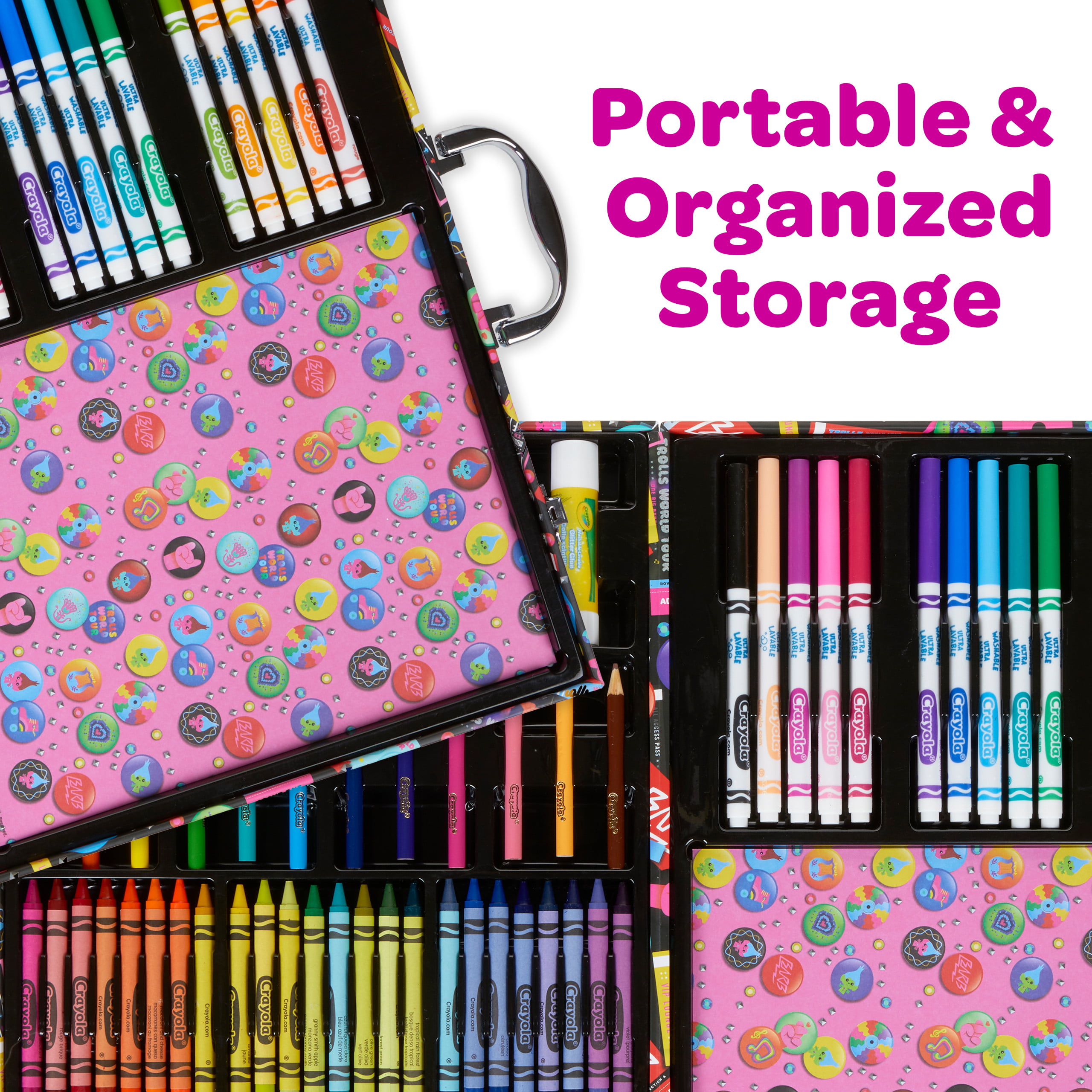Crayola Inspiration Art Case in Pink, Coloring Supplies, Gifts for