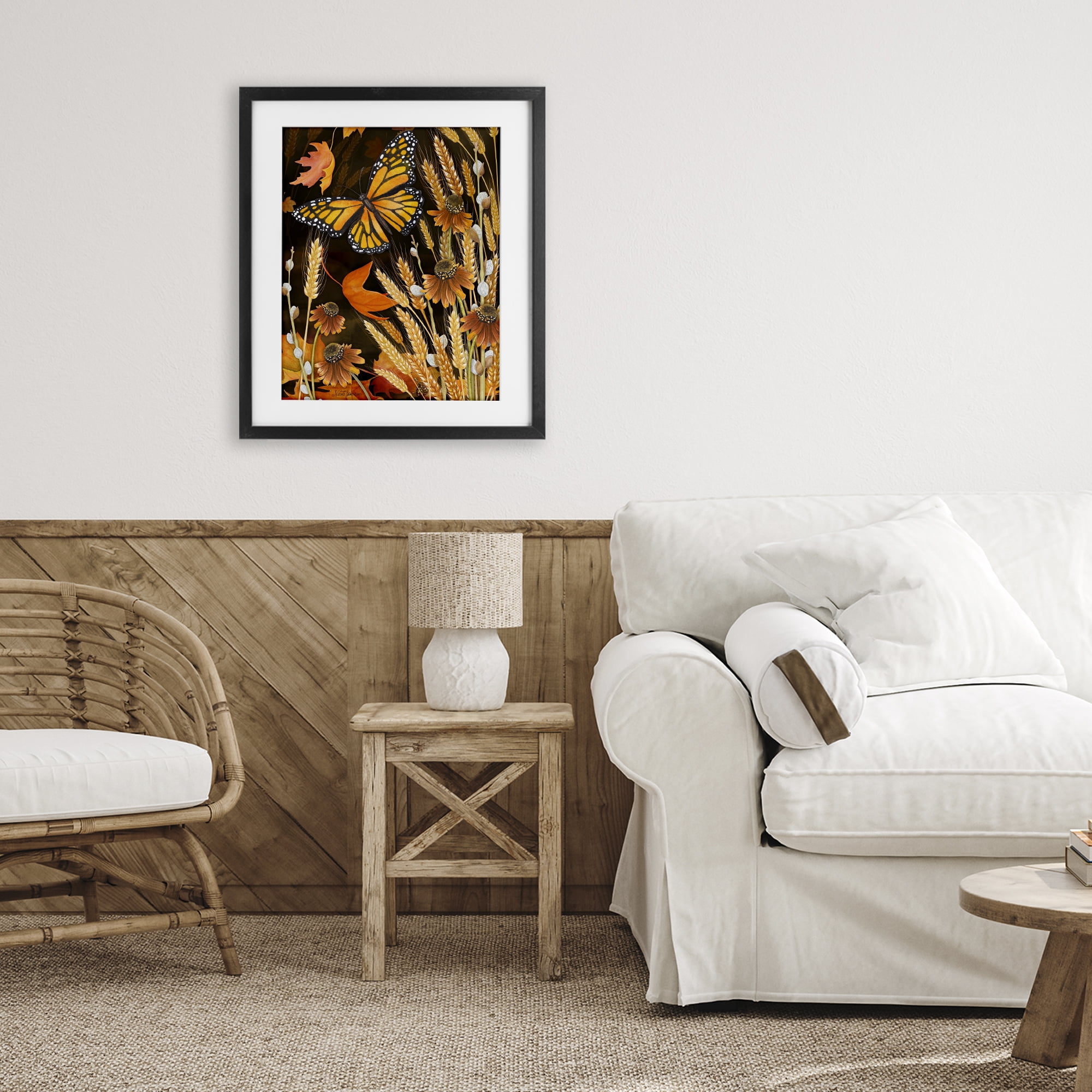 Stupell Industries Fall Motif Midnight Garden Black Framed Print Under Glass, design by Nicole Tamarin