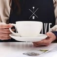 Coffeezone Latte Art Cup and Saucer Cappuccino New Bone China, Mate for