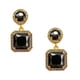 thumbnail image 4 of Aretes de poste Circonias negras y chapa de oro 18K, 4 of 4