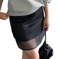 thumbnail image 2 of Skirts for Women High Waist Bodycon Skirts Mesh Sheer Skirt Black S, 2 of 8