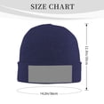 thumbnail image 4 of Chess Checkerboard Winter Beanie Hats for Men Women Warm Cozy Knitted Cuffed Skull Cap Navy Blue, 4 of 6