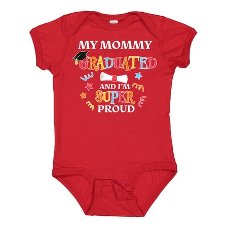 

Inktastic My Mommy Graduated and I m Super Proud Gift Baby Boy or Baby Girl Bodysuit