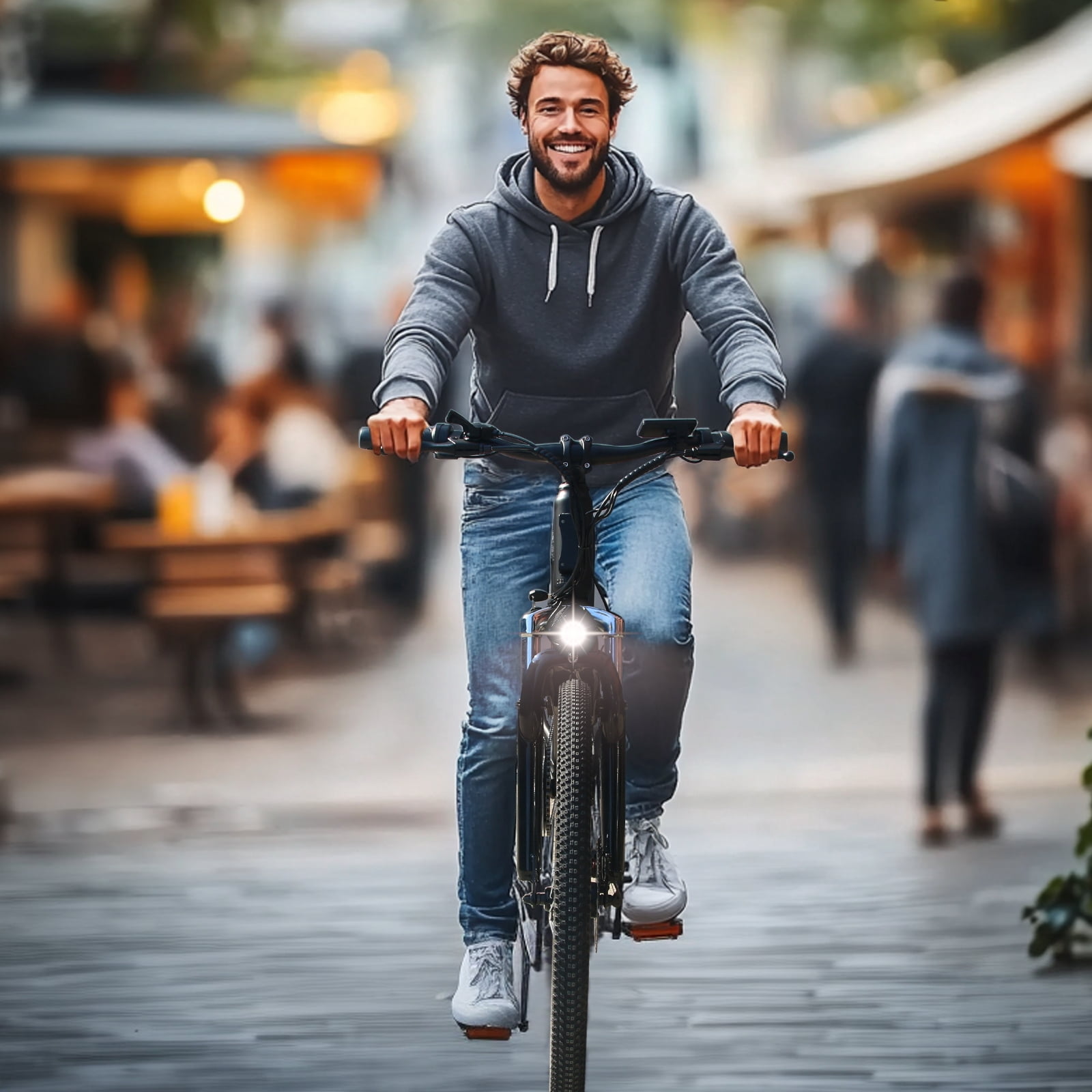 ZNH Electric Bike for Adults, 500W Motor, 26" Commuting E-Bike with Hidden 374.4Wh Battery, 7-Speed Gear, LCD Display, UL 2849