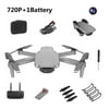 Dido Electric Drone 2.4G Remote Control Drone Rechargeable Folding Quadcopter Flying Toy, Grey, 720P