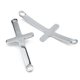 thumbnail image 2 of 10 colgantes de acero inoxidable en forma de cruz, accesorios para hacer joyas, para collares y pulseras (plata), 2 of 7