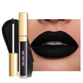 thumbnail image 1 of DE'MUMU Lápiz labial negro mate para mujer, lápiz labial de larga duración, a prueba de manchas, sin transferencia, lápices labiales líquidos góticos, maquillaje de labios sin crueldad (DM23 Black Sto, 1 of 5