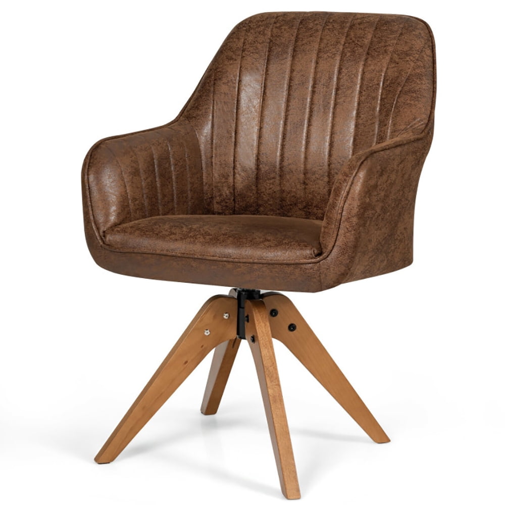 Finihen Modern Accent Chair, Fabric Swivel Accent Chair with Beech Wood Legs, for Bedroom, Living Room, Dining Room, Brown Finihen Modern Accent Chair, Fabric Swivel Accent Chair with Beech Wood Legs, for Bedroom, Living Room, Dining Room, Brown
