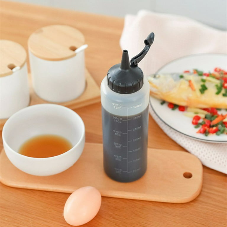 6/12oz-Condiment Squeeze Bottle Sauce Squirt Bottle For-Kitchen Bottles-Tools