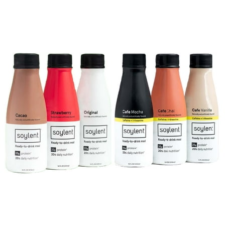 Soylent Meal Replacement Shake, 6 Flavor Variety Pack (Pack of 6) (Packaging May