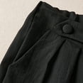 thumbnail image 5 of Women Linen Pants Plus Size Summer Woose Fitting High Waisted Cotton Linen Solid Color Pants for Slimming and Loose Fitting Wide Leg Pants Up to 65% off, 5 of 5