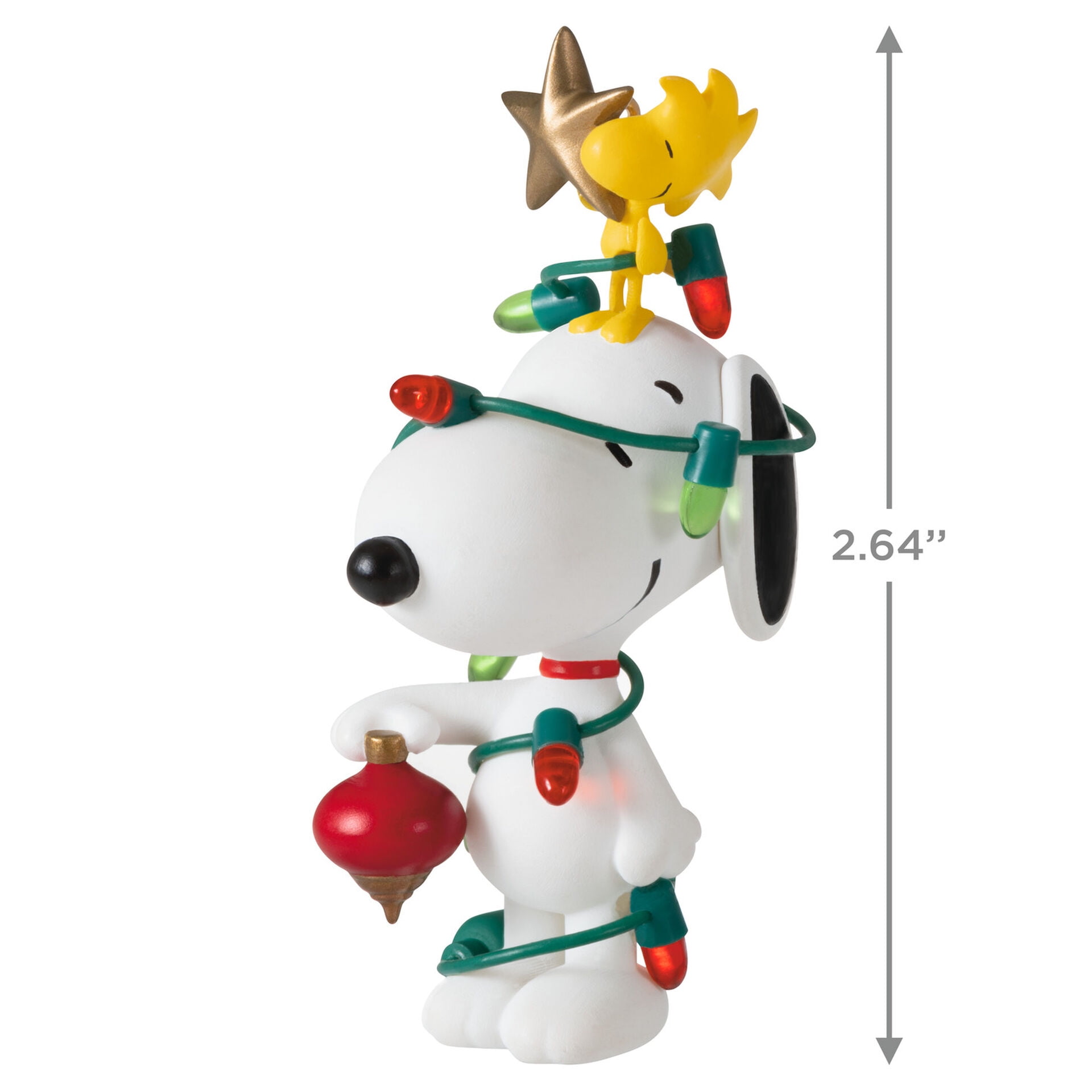 Hallmark Christmas SNOOPY Plush 2020 ~ Snoopy Tangled in Christmas String Lights 