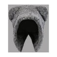 thumbnail image 6 of AJGRHE Cute And Versatile Solid Color Plush Bear Hat For Women Winter Warmth With Ear Grey One Size, 6 of 6