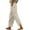 Khaki, variant on Women's Summer Solid Color Cotton Linen Straight Leg Loose Casual Pants