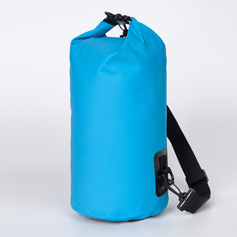 AURARMLET Multifunctional Sky Blue Waterproof Bucket Bag for Outdoor Sports PVC Rafting Swimming Dry Bag