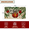 thumbnail image 3 of Merry Christmas Monogram Letter T Door Mat 30x17 Inch Family Last Name Initial Doormat Indoor Outdoor Floor Rug Non Slip Winter Holiday Xmas New Year Decor Rubber Welcome Mats, 3 of 6