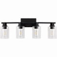 thumbnail image 6 of Bathroom Vanity Lights 4 Lights Black Wall Mounted Mirror Wall Lights with Glass Cover Bathroom Farmhouse Bedroom Dressing Lights, 6 of 9