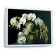 thumbnail image 2 of Designart "Realistically Elegant Green Orchids I" Orchids Floater Framed Canvas Prints, 2 of 5
