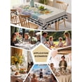 thumbnail image 6 of French Country Daisies Flower, Tablecloth Square Table Cloth 60x60, Waterproof Tablecloth Outdoor Table Cloth, Farmhouse Rustic Sunflowers Plaid Plants Washable Table Cover for Kitchen Dinning Party, 6 of 8