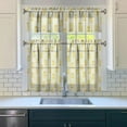 thumbnail image 3 of Kitchen Curtains 36 Inch Short - 3 Panel Set Pineapple Print, Rod Pocket Window Curtains 100% Polyester, Tropical Fruit Valance for Farmhouse, Cafe, Living Room, Bedroom, Easy Wash, 3 of 6