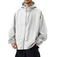 thumbnail image 5 of JGNGSHN Men's Rain Jackets Dressy Casual Plus Size Waterproof Windbreaker Solid Hooded Jacket for Outdoor Running Hiking Cycling, 5 of 8