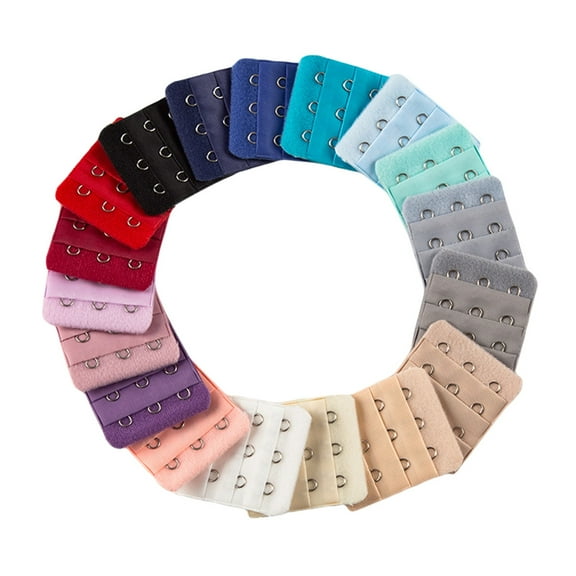 10PC Women's Bra Extenders Brassiere Extension Hooks Narrow 3 Rows 3 Buttons Bra Underwear Extension Buckle (Random Color)