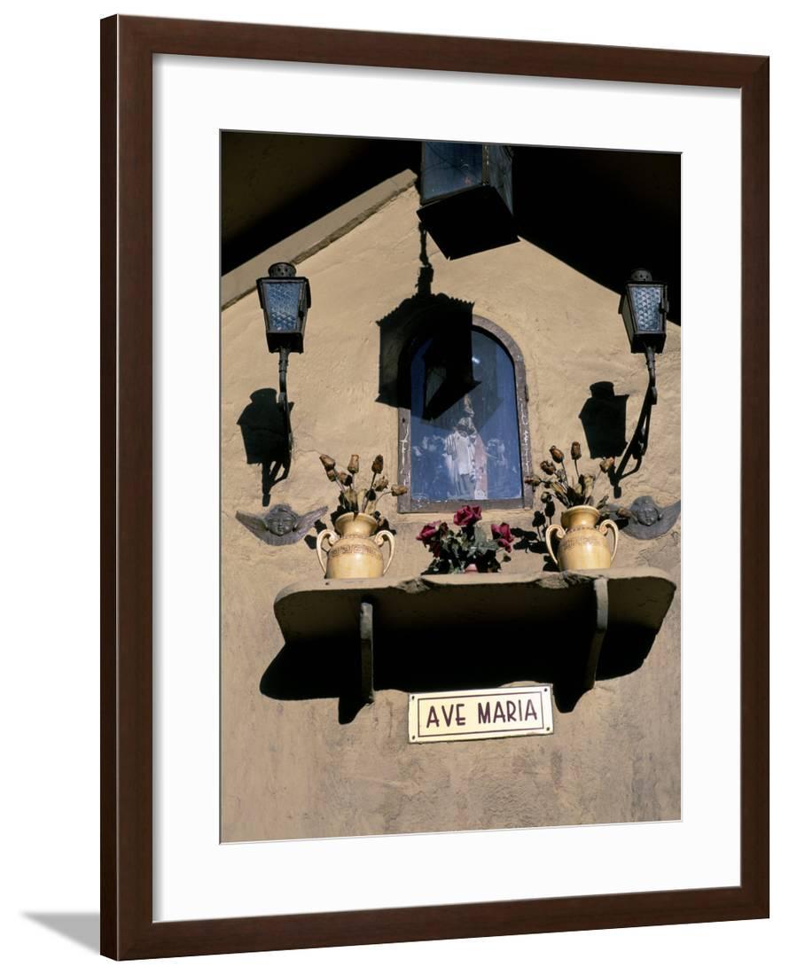 Shrine In The Street Palermo Island Of Sicily Italy Mediterranean Framed Print Wall Art By Oliviero Olivieri Walmart Com