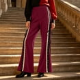 thumbnail image 6 of SBYOJLPB Flared Pants for Women Gothic Halloween Side Lace Decoration Bell-Bottoms Trousers, 6 of 7
