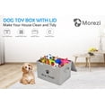 thumbnail image 2 of Caja de almacenamiento de juguetes para perros Morezi Bamboo Grey Lino-Algodón, 2 of 7