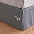 thumbnail image 5 of SLEEP ZONE Pleated Bed Skirts Full Size, 15 inch Tailored Drop Easy Fit Bedskirt, Anti-Static, Fade Resistant (Full, Grey), 5 of 7
