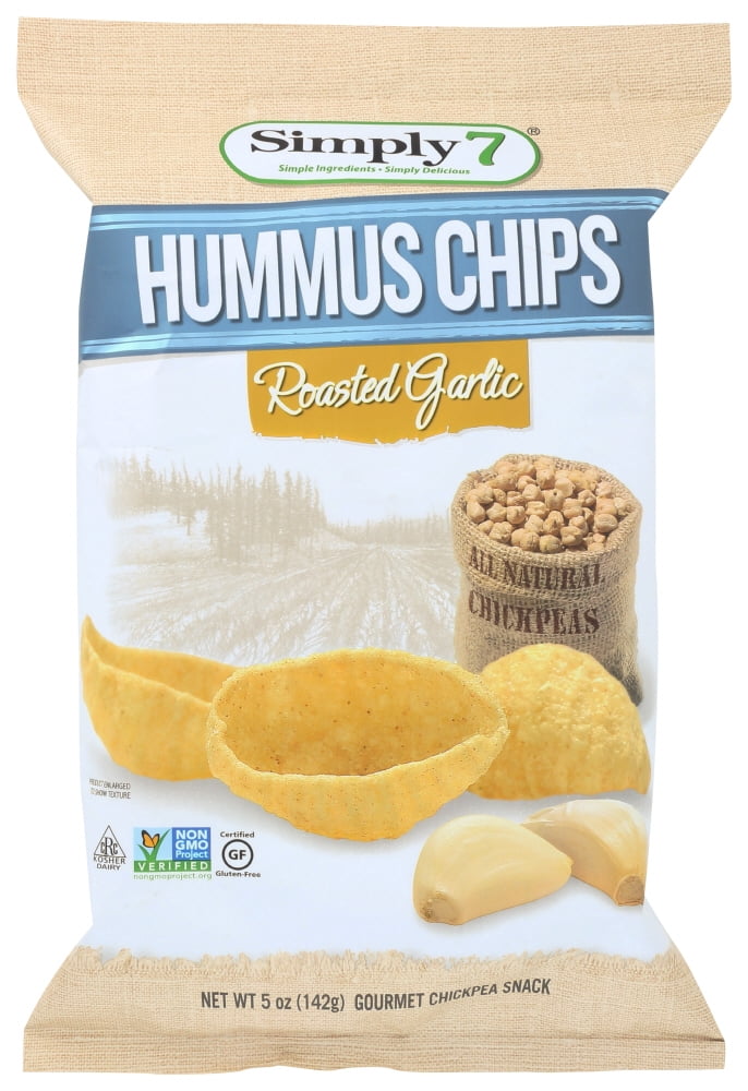 Simply 7 Hummus Chips, Roasted Garlic, 5 Oz.