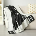 thumbnail image 3 of H Blanket Soft Throw Blanket Cozy Plush Fleece Blanket Warm Plaid Shawl Decorative Sofa Bed Blanket for Womens Bedroom Living Room 67x55 Inches, 3 of 7