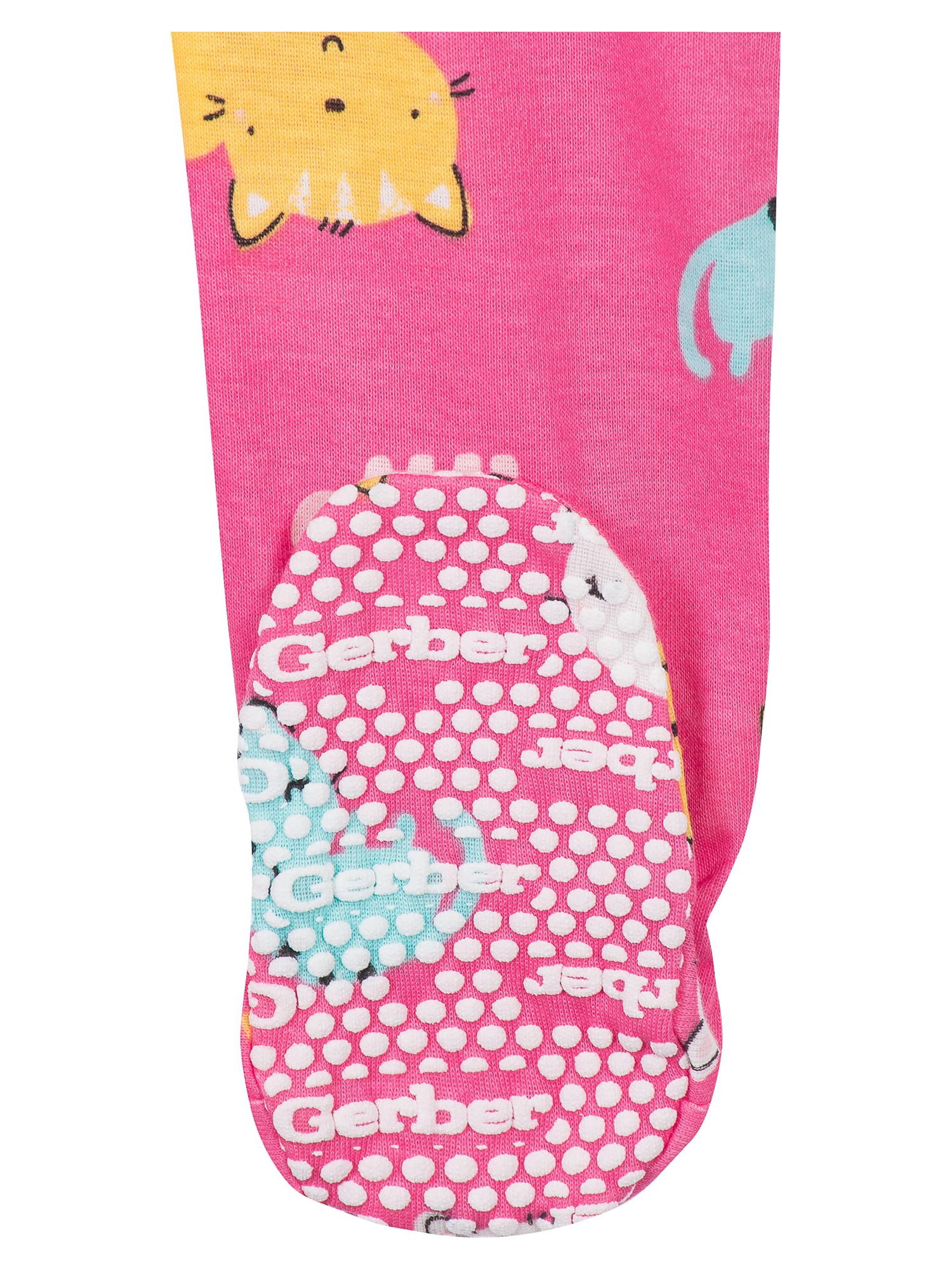 Gerber Baby & Toddler Neutral Snug Fit Footed Cotton Pajamas, 4-Pack, Sizes 0/3 Months-5T