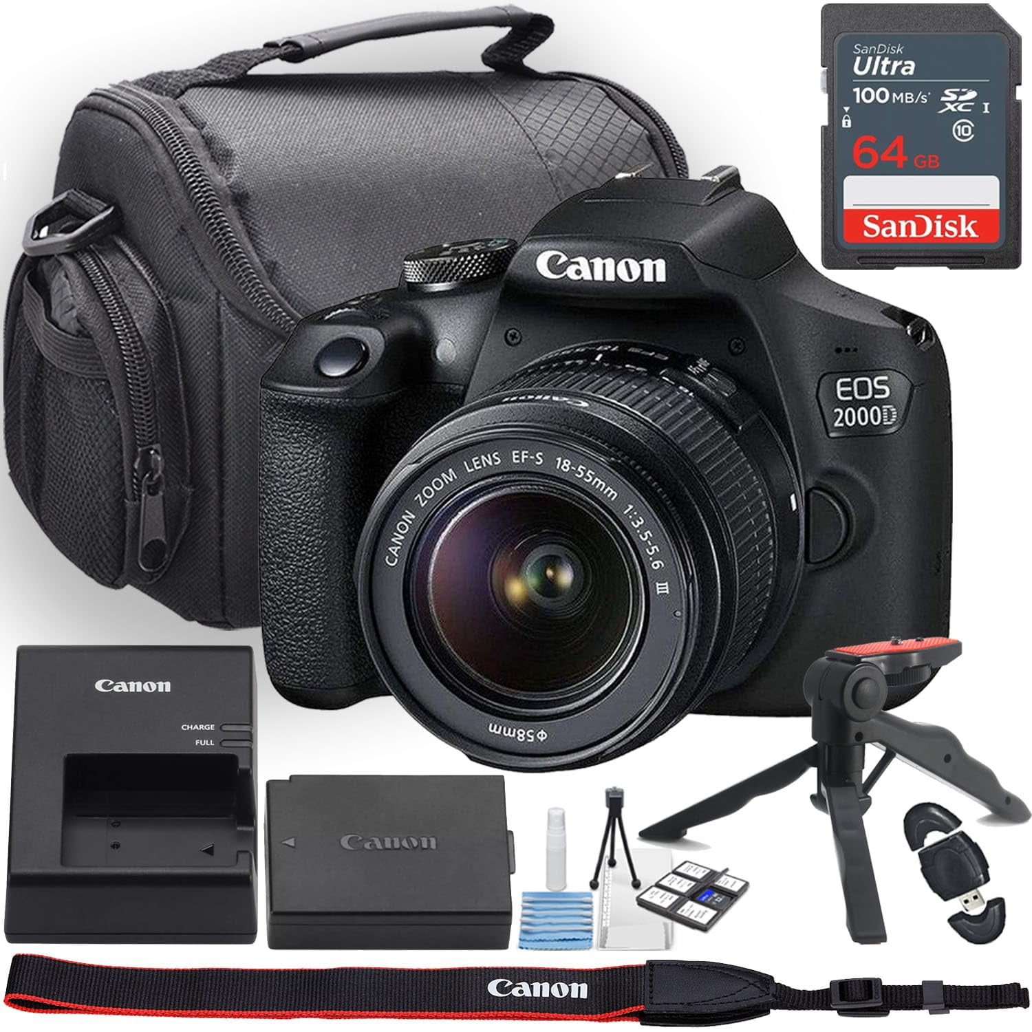 Canon EOS 4000d (Rebel T100) セット Canon EOS 4000D / Rebel T100 18MP Digital SLR Camera 18-55mm