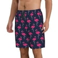 thumbnail image 2 of Susaid Cute Flamingo Print Men's Swim Trunks Hawaiian Bathing Mesh Lining Suit Swimsuits Beach Shorts with Pockets-XX-Large, 2 of 6