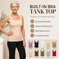 thumbnail image 3 of LMSOBT Tank Tops With Built In Bras Comfort Support Sewn In Bra Tank Tops for Women Plus Size Shelf Bra Tanktop for Senior, 3 of 4