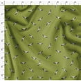 thumbnail image 4 of Soimoi Green Heavy Canvas Fabric Flying Stork Bird Print Fabric by the Yard 58 Inch Wide, 4 of 5