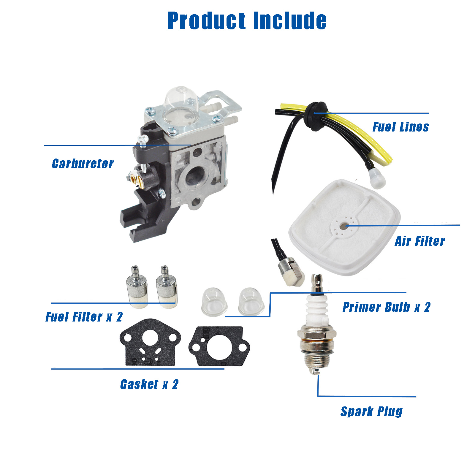 Carburetor Repair Kit For ECHO GT225 PE225 SRM225 – Fits ZAMA RB-K93
