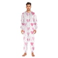 thumbnail image 3 of FORMRS Onesies Pajama for Adults Unisex Hoodie Winter Jumpsuit One Piece Sleepwear, Sizes S-2XL, Geometric Love, 3 of 7